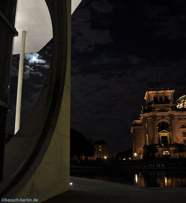 Bild: Teil des Band des Bundes, Blick zum Reichstag vom Marie-Elisabeth-Lüders-Haus